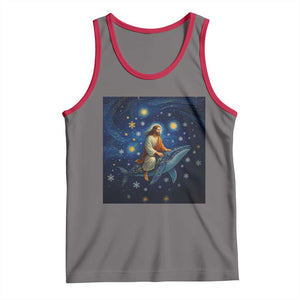 Jesus Christian Tank Top Stary Night Van Gogh Christmas TS14 Deep Heather Red Print Your Wear
