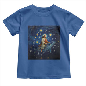 Jesus Christian Toddler T Shirt Stary Night Van Gogh Christmas TS14 Royal Blue Print Your Wear
