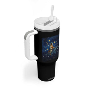 Jesus Christian Tumbler With Handle Stary Night Van Gogh Christmas TS14 Print Your Wear