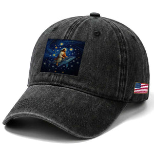 Jesus Christian Washed Cotton Baseball Cap Stary Night Van Gogh Christmas TS14 Print Your Wear
