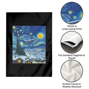 Whale Christmas Garden Flag Stary Night Van Gogh Christmas TS14 Print Your Wear