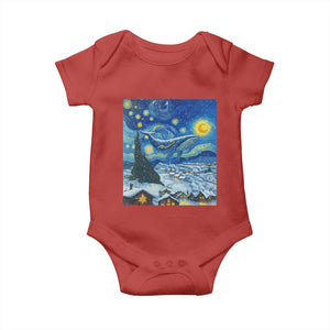 Whale Christmas Baby Onesie Stary Night Van Gogh Christmas TS14 Red Print Your Wear