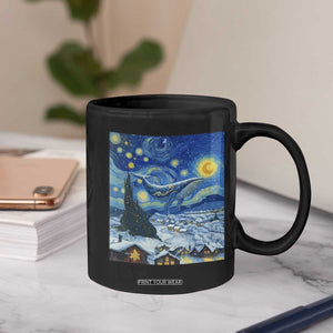 Whale Christmas Coffee Mug Stary Night Van Gogh Christmas TS14 Print Your Wear