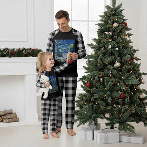 Whale Christmas Plaid Pajama Set Stary Night Van Gogh Christmas TS14 White Plaid Print Your Wear