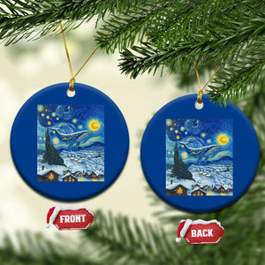 Whale Xmas Ceramic Ornament Stary Night Van Gogh Xmas TS14 1pc Blue Print Your Wear