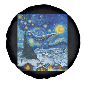 Whale Christmas Spare Tire Cover Stary Night Van Gogh Christmas TS14 Print Your Wear