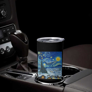 Whale Christmas Tumbler Cup Stary Night Van Gogh Christmas TS14 Print Your Wear