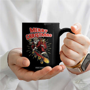 Santa Skateboarding Christmas Coffee Mug Funny Skater Xmas TS14 Print Your Wear