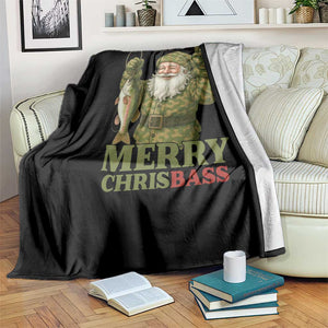Funny Santa Camo Fishing Throw Blanket Merry Chrisbass TS14 Print Your Wear
