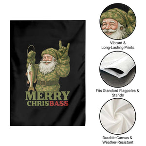 Funny Santa Camo Fishing Garden Flag Merry Chrisbass TS14 Print Your Wear