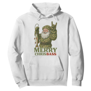 Funny Santa Camo Fishing Hoodie Merry Chrisbass TS14 White Print Your Wear