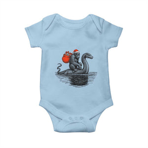Funny Bigfoot Christmas Baby Onesie Sasquatch Loch Ness Cryptid Xmas TS14 Light Blue Print Your Wear