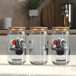 Funny Bigfoot Christmas Glass Can Sasquatch Loch Ness Cryptid Xmas TS14 Print Your Wear