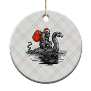 Funny Bigfoot Xmas Ceramic Ornament Sasquatch Loch Ness Cryptid Xmas TS14 1pc Christmas Plaid Print Your Wear