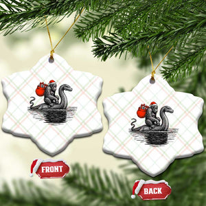 Funny Bigfoot Xmas Ceramic Ornament Sasquatch Loch Ness Cryptid Xmas TS14 Print Your Wear