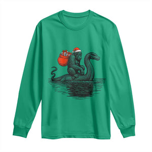 Funny Bigfoot Christmas Long Sleeve Shirt Sasquatch Loch Ness Cryptid Xmas TS14 Irish Green Print Your Wear