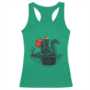 Funny Bigfoot Christmas Racerback Tank Top Sasquatch Loch Ness Cryptid Xmas TS14 Irish Green Print Your Wear