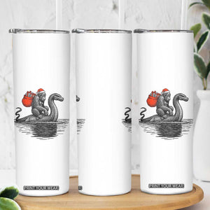 Funny Bigfoot Christmas Skinny Tumbler Sasquatch Loch Ness Cryptid Xmas TS14 Print Your Wear