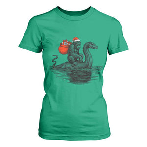 Funny Bigfoot Christmas T Shirt For Women Sasquatch Loch Ness Cryptid Xmas TS14 Irish Green Print Your Wear