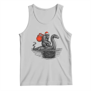 Funny Bigfoot Christmas Tank Top Sasquatch Loch Ness Cryptid Xmas TS14 Ash Print Your Wear