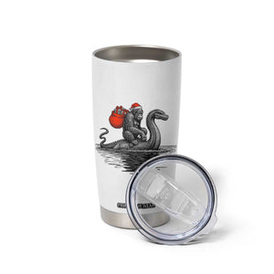 Funny Bigfoot Christmas Tumbler Cup Sasquatch Loch Ness Cryptid Xmas TS14 Print Your Wear