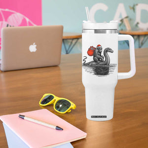 Funny Bigfoot Christmas Tumbler With Handle Sasquatch Loch Ness Cryptid Xmas TS14 Print Your Wear