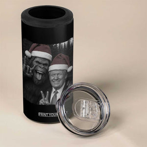 Funny Bigfoot Selfie Christmas 4 in 1 Can Cooler Tumbler Sasquatch Trump Meme TS14 Print Your Wear