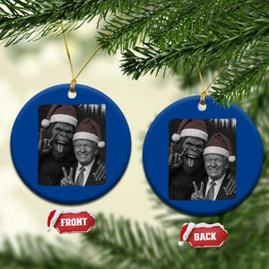 Funny Bigfoot Selfie Xmas Ceramic Ornament Sasquatch Trump Meme TS14 1pc Blue Print Your Wear