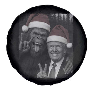 Funny Bigfoot Selfie Christmas Spare Tire Cover Sasquatch Trump Meme TS14 Print Your Wear
