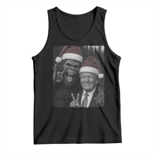 Funny Bigfoot Selfie Christmas Tank Top Sasquatch Trump Meme TS14 Black Print Your Wear