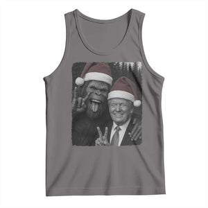 Funny Bigfoot Selfie Christmas Tank Top Sasquatch Trump Meme TS14 Deep Heather Print Your Wear