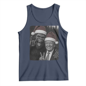 Funny Bigfoot Selfie Christmas Tank Top Sasquatch Trump Meme TS14 Navy Print Your Wear