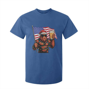 Bigfoot Beer Christmas T Shirt For Kid Sasquatch American Flag Patriotic TS14 Royal Blue Print Your Wear