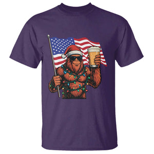 Bigfoot Beer Christmas T Shirt Sasquatch American Flag Patriotic TS14 Purple Print Your Wear