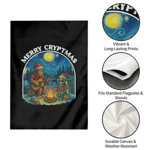 Funny Bigfoot Christmas Garden Flag Sasquatch Alien Merry Cryptmas TS14 Print Your Wear