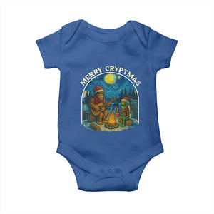 Funny Bigfoot Christmas Baby Onesie Sasquatch Alien Merry Cryptmas TS14 Royal Blue Print Your Wear