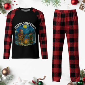 Funny Bigfoot Christmas Plaid Pajama Set Sasquatch Alien Merry Cryptmas TS14 Buffalo Plaid Print Your Wear