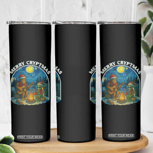 Funny Bigfoot Christmas Skinny Tumbler Sasquatch Alien Merry Cryptmas TS14 Print Your Wear