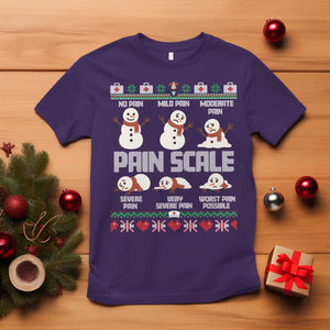 Pain Scale Snowman T Shirt Funny ICU Nurse Christmas TS14 Purple Print Your Wear