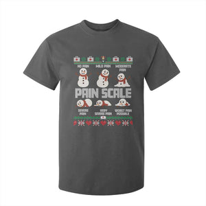 Pain Scale Snowman T Shirt For Kid Funny ICU Nurse Christmas TS14 Dark Heather Print Your Wear