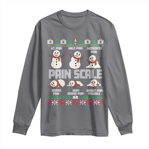 Pain Scale Snowman Long Sleeve Shirt Funny ICU Nurse Christmas TS14 Charcoal Print Your Wear