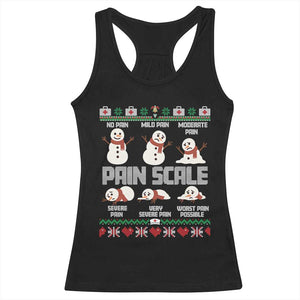 Pain Scale Snowman Racerback Tank Top Funny ICU Nurse Christmas TS14 Black Print Your Wear