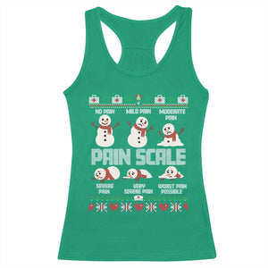 Pain Scale Snowman Racerback Tank Top Funny ICU Nurse Christmas TS14 Irish Green Print Your Wear