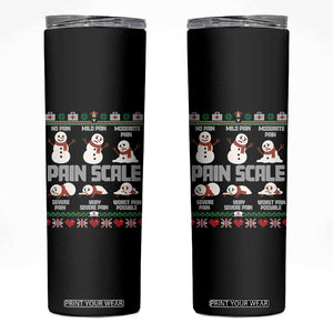 Pain Scale Snowman Skinny Tumbler Funny ICU Nurse Christmas TS14 Black Print Your Wear