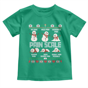 Pain Scale Snowman Toddler T Shirt Funny ICU Nurse Christmas TS14 Irish Green Print Your Wear