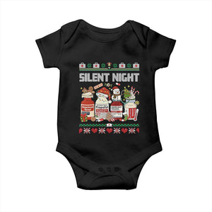 Silent Night Christmas Baby Onesie Funny ICU Nurse Xmas TS14 Black Print Your Wear