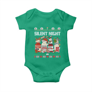 Silent Night Christmas Baby Onesie Funny ICU Nurse Xmas TS14 Irish Green Print Your Wear