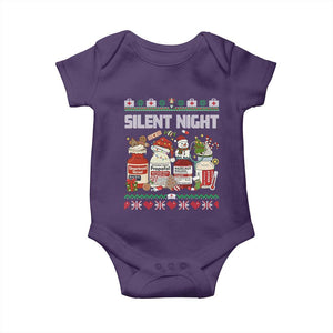 Silent Night Christmas Baby Onesie Funny ICU Nurse Xmas TS14 Purple Print Your Wear