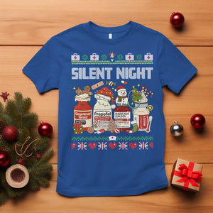 Silent Night Christmas T Shirt Funny ICU Nurse Xmas TS14 Royal Blue Print Your Wear