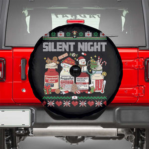 Silent Night Christmas Spare Tire Cover Funny ICU Nurse Xmas TS14 Black Print Your Wear